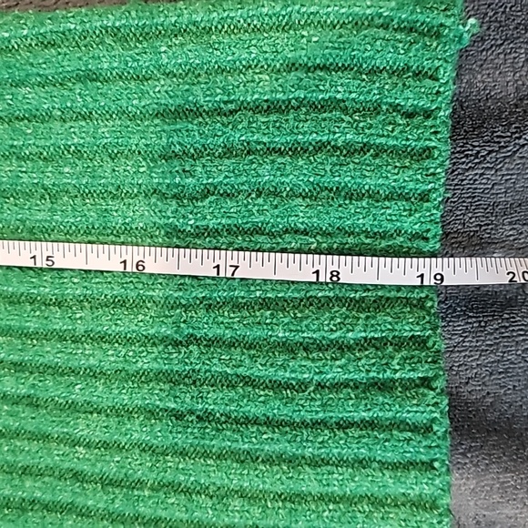 Anthropologie Pink Rose drop sleeve crew neck sweater Kelly Green size Small - Picture 4 of 6